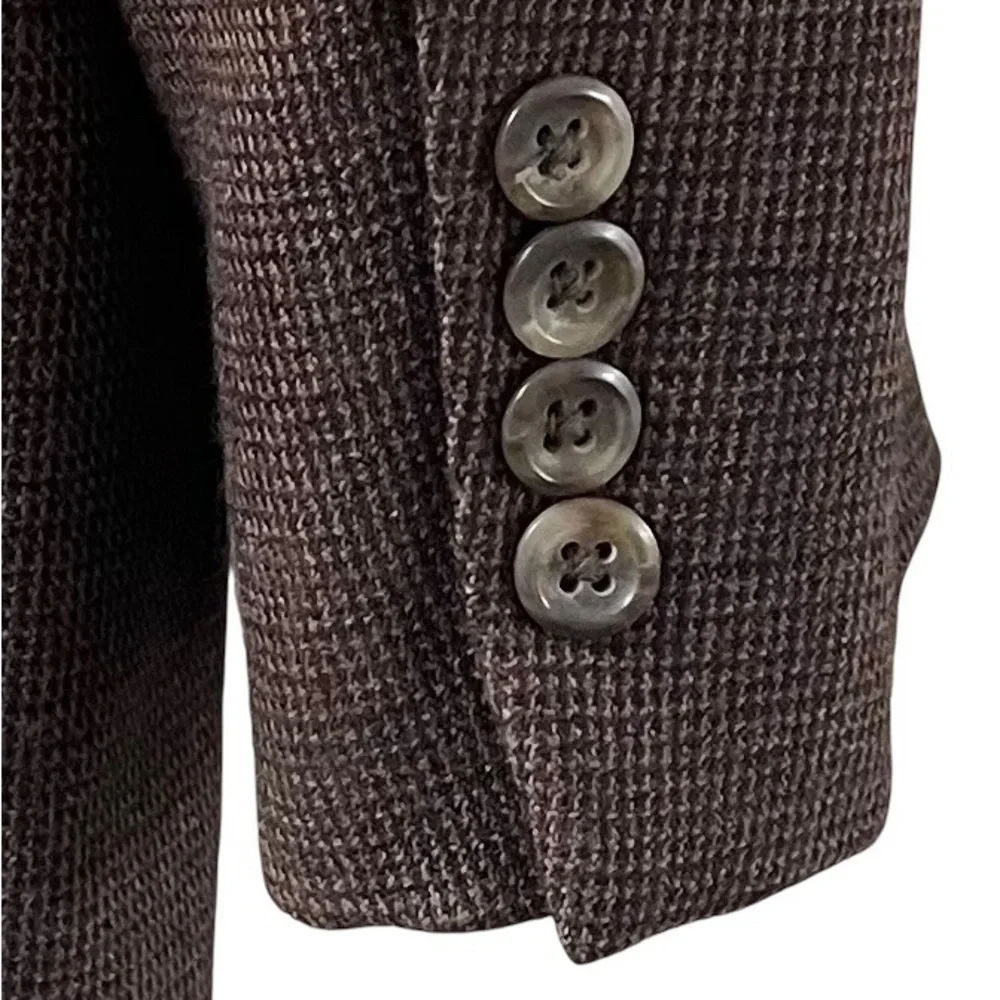 Pronto Uomo Mens 43R Brown Wool Tweed Sport Coat Blazer Jacket Preppy 90s